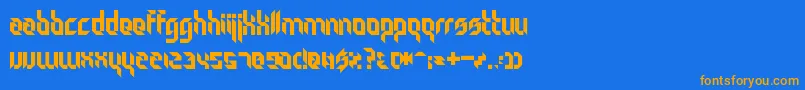 Particulator Font – Orange Fonts on Blue Background