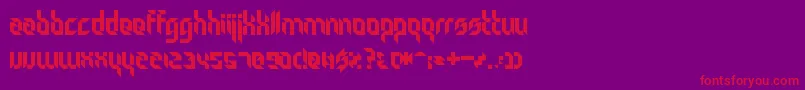 Particulator Font – Red Fonts on Purple Background