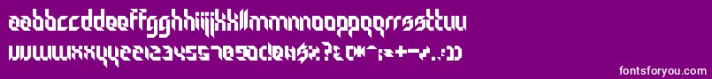 フォントParticulator – 紫の背景に白い文字