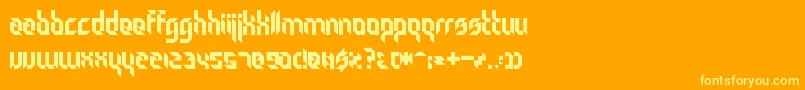 フォントParticulator – オレンジの背景に黄色の文字