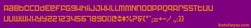 Astronaut Font – Orange Fonts on Purple Background