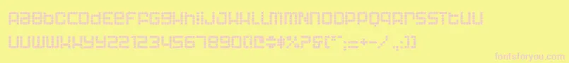 Astronaut Font – Pink Fonts on Yellow Background