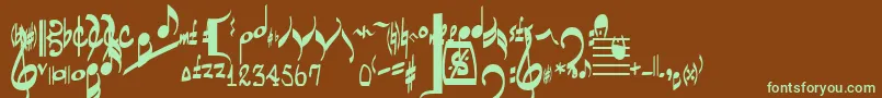 JazzRegular Font – Green Fonts on Brown Background