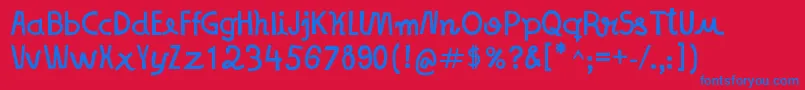 NoNameSans Font – Blue Fonts on Red Background