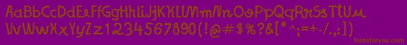 Шрифт NoNameSans – коричневые шрифты на фиолетовом фоне
