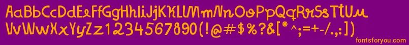 NoNameSans Font – Orange Fonts on Purple Background