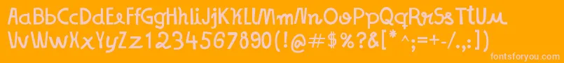 NoNameSans Font – Pink Fonts on Orange Background