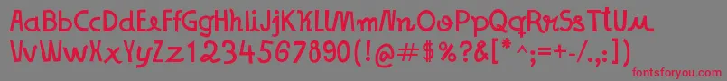 NoNameSans Font – Red Fonts on Gray Background
