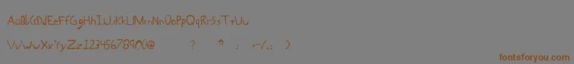 AbeRegular Font – Brown Fonts on Gray Background