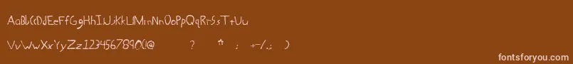 フォントAbeRegular – 茶色の背景にピンクのフォント