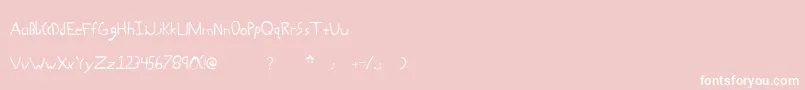 AbeRegular-Schriftart – Weiße Schriften auf rosa Hintergrund
