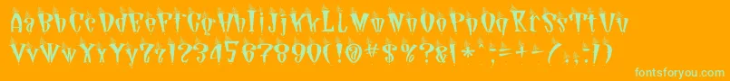 Шрифт Jetson – зелёные шрифты на оранжевом фоне