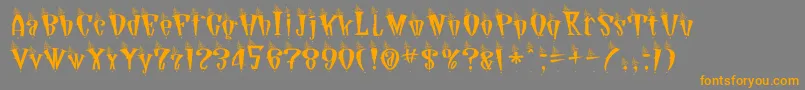 Jetson Font – Orange Fonts on Gray Background