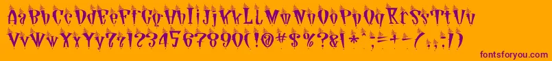 Jetson Font – Purple Fonts on Orange Background