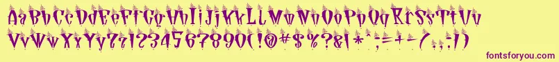 Jetson Font – Purple Fonts on Yellow Background