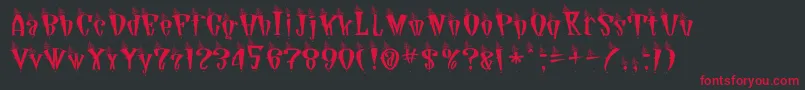Jetson Font – Red Fonts on Black Background