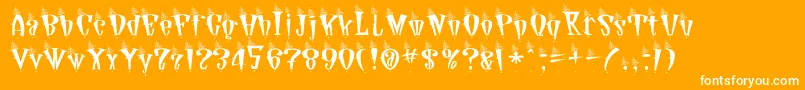 Jetson Font – White Fonts on Orange Background