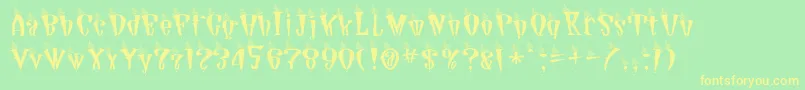 Jetson Font – Yellow Fonts on Green Background