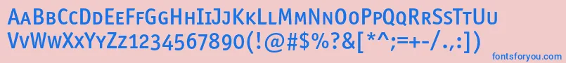 Officinasansmediumscc Font – Blue Fonts on Pink Background