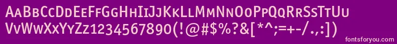 Officinasansmediumscc Font – Pink Fonts on Purple Background