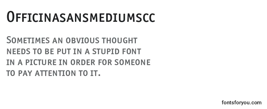 Review of the Officinasansmediumscc Font