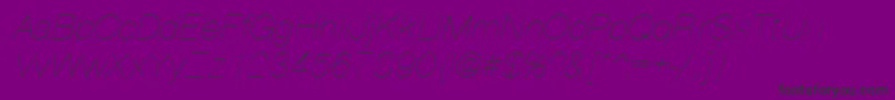 PartridgeThinOblique Font – Black Fonts on Purple Background
