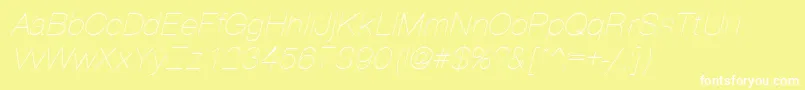 Подробнее о шрифте PartridgeThinOblique Шрифт PartridgeThinOblique – белые шрифты на жёлтом фоне