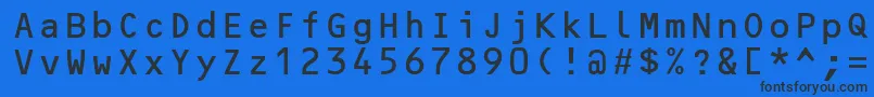 OcrbLt Font – Black Fonts on Blue Background