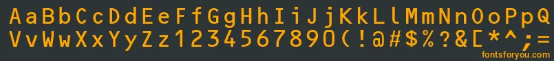 Шрифт OcrbLt – оранжевые шрифты на чёрном фоне