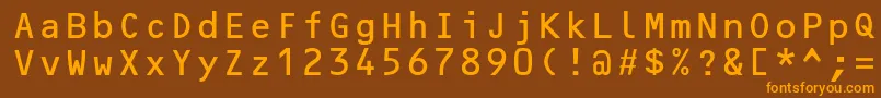 Шрифт OcrbLt – оранжевые шрифты на коричневом фоне