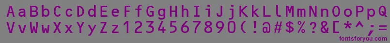 Шрифт OcrbLt – фиолетовые шрифты на сером фоне