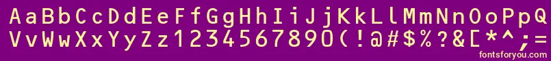 Шрифт OcrbLt – жёлтые шрифты на фиолетовом фоне