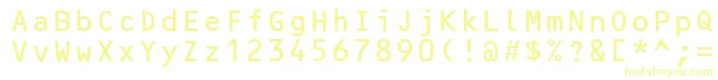 OcrbLt-Schriftart – Gelbe Schriften