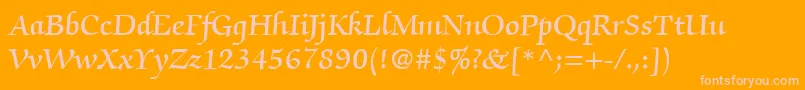 ItcZapfChanceryLtDemi Font – Pink Fonts on Orange Background