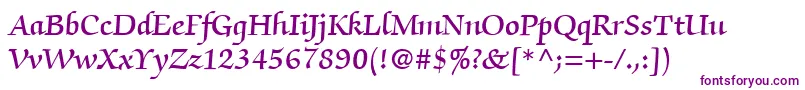 ItcZapfChanceryLtDemi-Schriftart – Violette Schriften