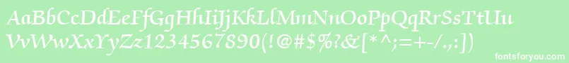 ItcZapfChanceryLtDemi Font – White Fonts on Green Background