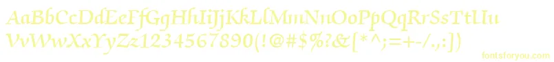 ItcZapfChanceryLtDemi-Schriftart – Gelbe Schriften