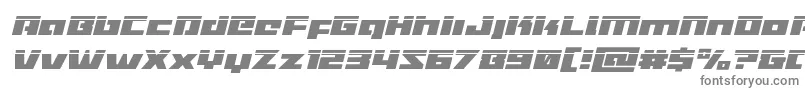 フォントTurbochargelaserital – 白い背景に灰色の文字