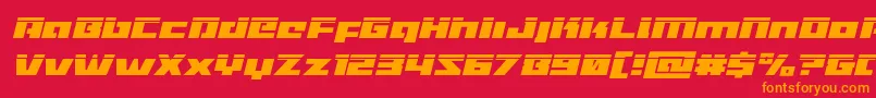 Turbochargelaserital Font – Orange Fonts on Red Background