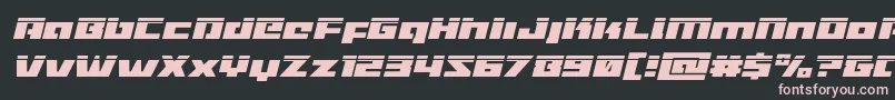 Turbochargelaserital-Schriftart – Rosa Schriften auf schwarzem Hintergrund
