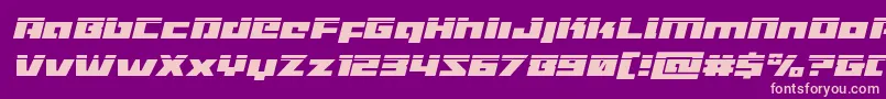 Turbochargelaserital Font – Pink Fonts on Purple Background