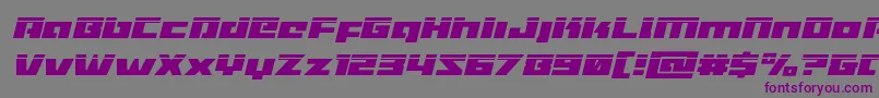 Turbochargelaserital Font – Purple Fonts on Gray Background