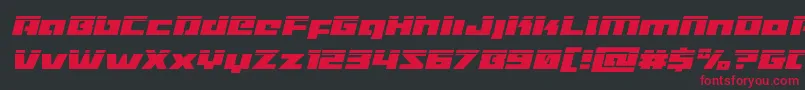 Turbochargelaserital Font – Red Fonts on Black Background