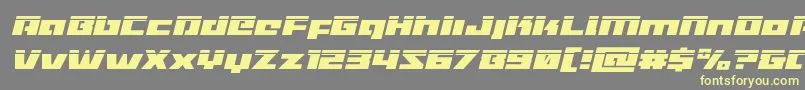 Fonte Turbochargelaserital – fontes amarelas em um fundo cinza