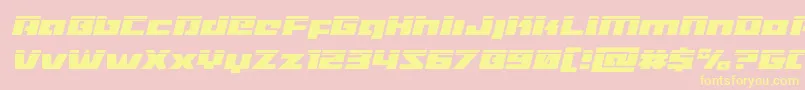 Turbochargelaserital Font – Yellow Fonts on Pink Background