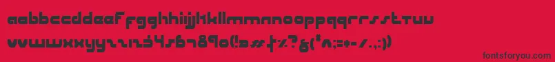 UniSolCondensed Font – Black Fonts on Red Background