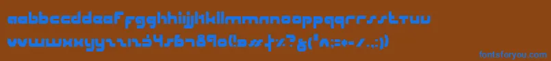 Шрифт UniSolCondensed – синие шрифты на коричневом фоне