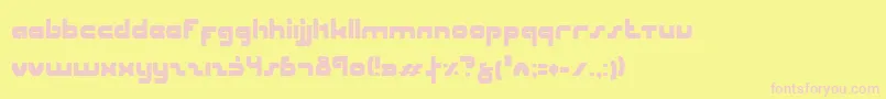 UniSolCondensed Font – Pink Fonts on Yellow Background