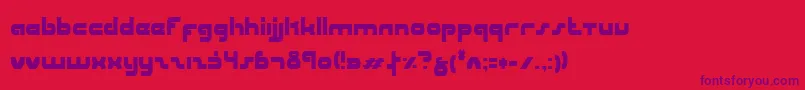 UniSolCondensed-Schriftart – Violette Schriften auf rotem Hintergrund