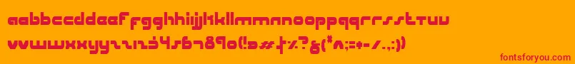 UniSolCondensed-fontti – punaiset fontit oranssilla taustalla